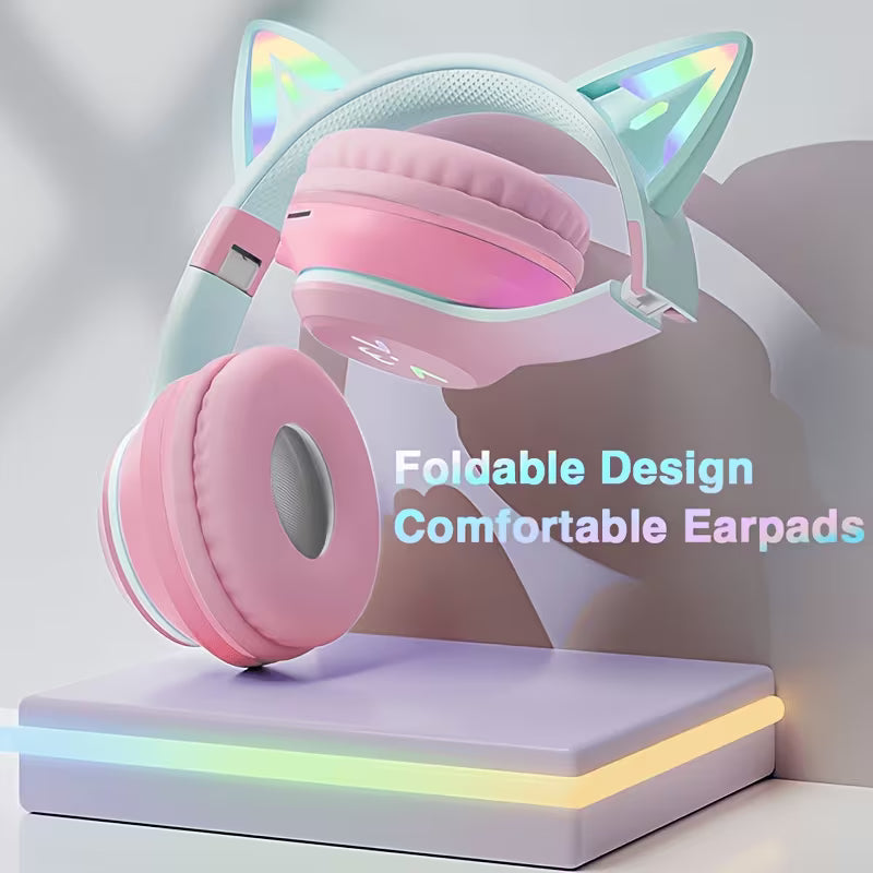 Hoco W107 Luminous Cat Gaming Headphones