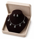 Elegant Silver Horseshoe Jewelry Set – Necklace & Earrings Gift Set