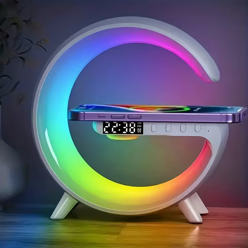 Wireless Sunrise Alarm Clock with RGB Light & Bluetooth Speaker | Fast Charging | Heavy Sleepers