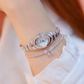 Luxury Gold Diamond Women's Watch – Elegant Crystal Bracelet Quartz Wristwatch